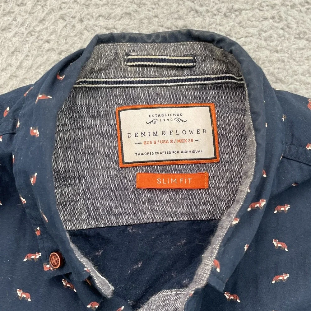 Ralph Lauren Denim & Flower Shirt Mens Lot 2 Small Casual Office Preppy Academia